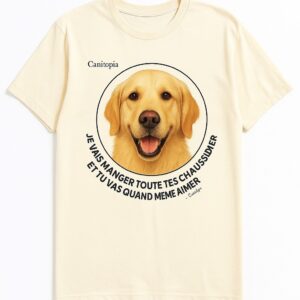 T-shirt Canitopia âJe vais manger toutes tes chaussettesâ